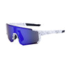 UV400 Protection Blue Mirrored Sports Sunglasses