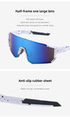 UV400 Protection Blue Mirrored Sports Sunglasses