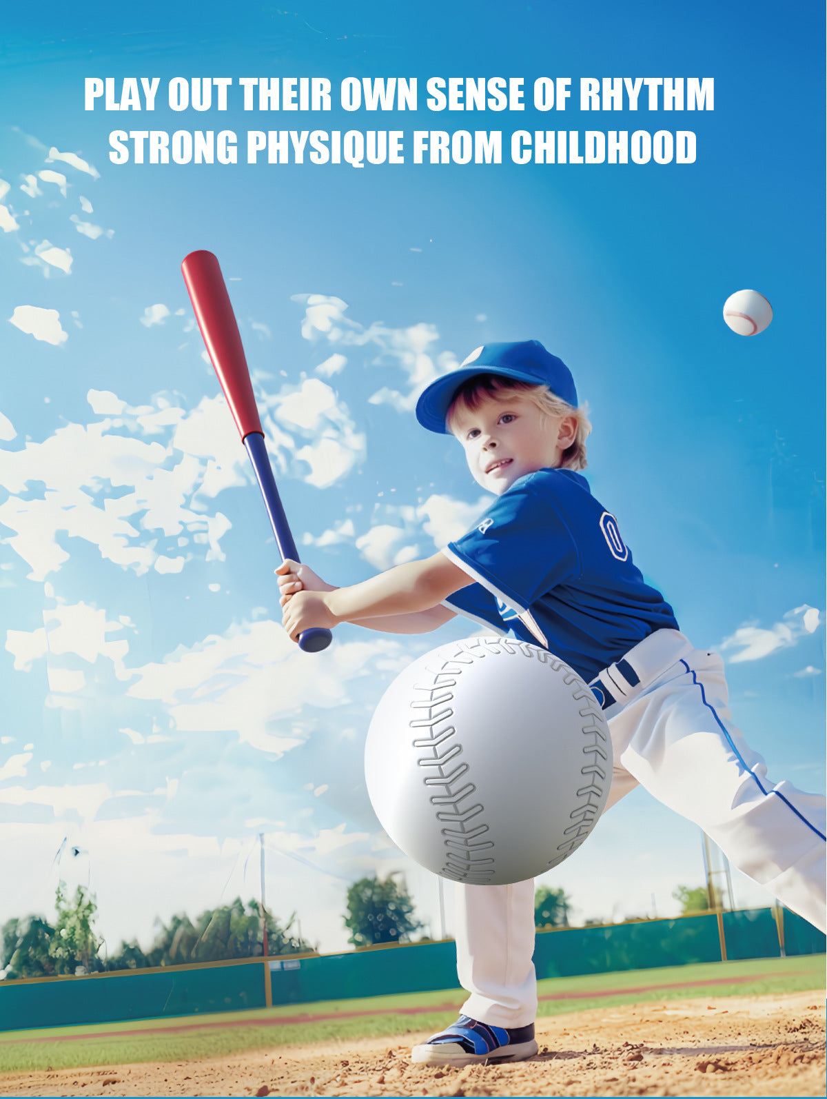 Blue Pedal Serve Drill Baseball Pitching Training Toy Set