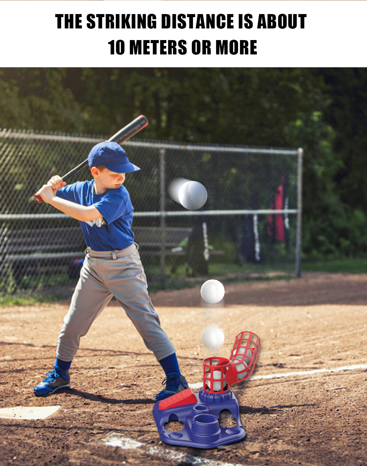 Blue Pedal Serve Drill Baseball Pitching Training Toy Set