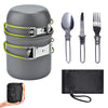 Compact Outdoor Camping Cookware Set with 410 Stainless Steel Utensils