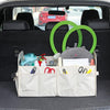 Black Large Car Storage Organizer with Handles, 24x17.6x12.2 in, Collapsible