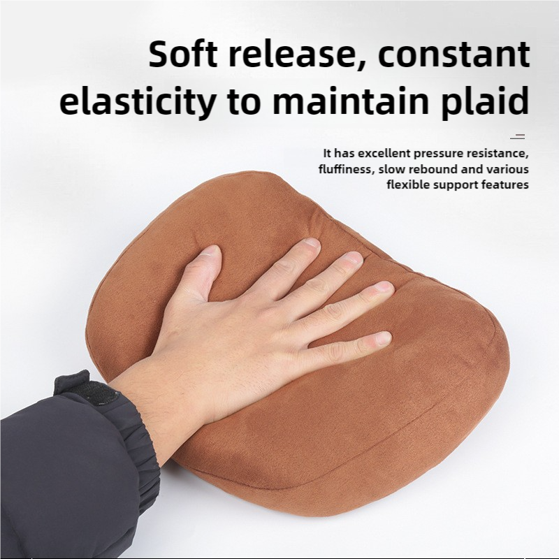 Eco-Friendly Suede Car Headrest and Lumbar Cushion