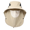 Khaki Outdoor Sun Hat with Face &amp; Neck Protection, Quick-Dry, Breathable UV Protection Cap for Men and Women - Adjustable, Dust &amp; Insect Repellent Hiking Hat