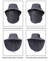 Khaki Outdoor Sun Hat with Face &amp; Neck Protection, Quick-Dry, Breathable UV Protection Cap for Men and Women - Adjustable, Dust &amp; Insect Repellent Hiking Hat