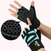 Black And Blue Breathable Anti-Slip Gym Gloves - XL Size