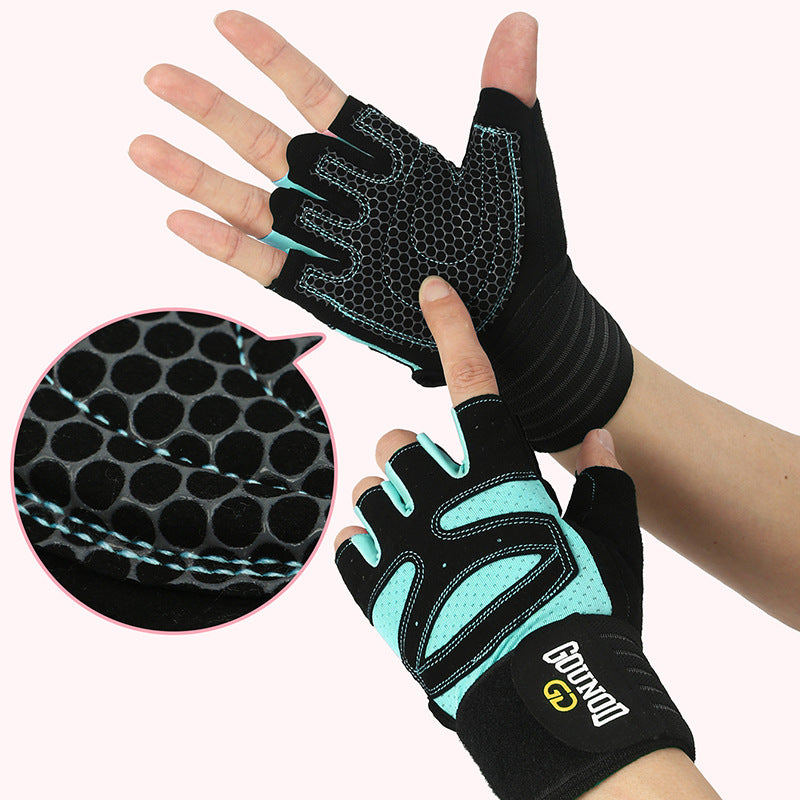 Breathable Anti-Slip Gym Gloves - XL Size