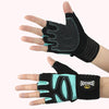 Black And Blue Breathable Anti-Slip Gym Gloves - XL Size