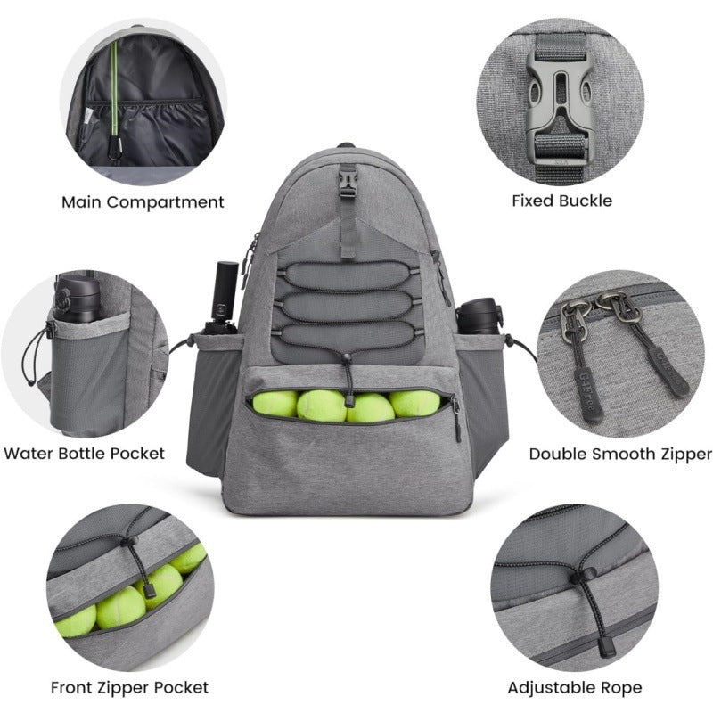 Lightweight Water-Resistant Tennis Backpack with Multi Pockets for Rackets