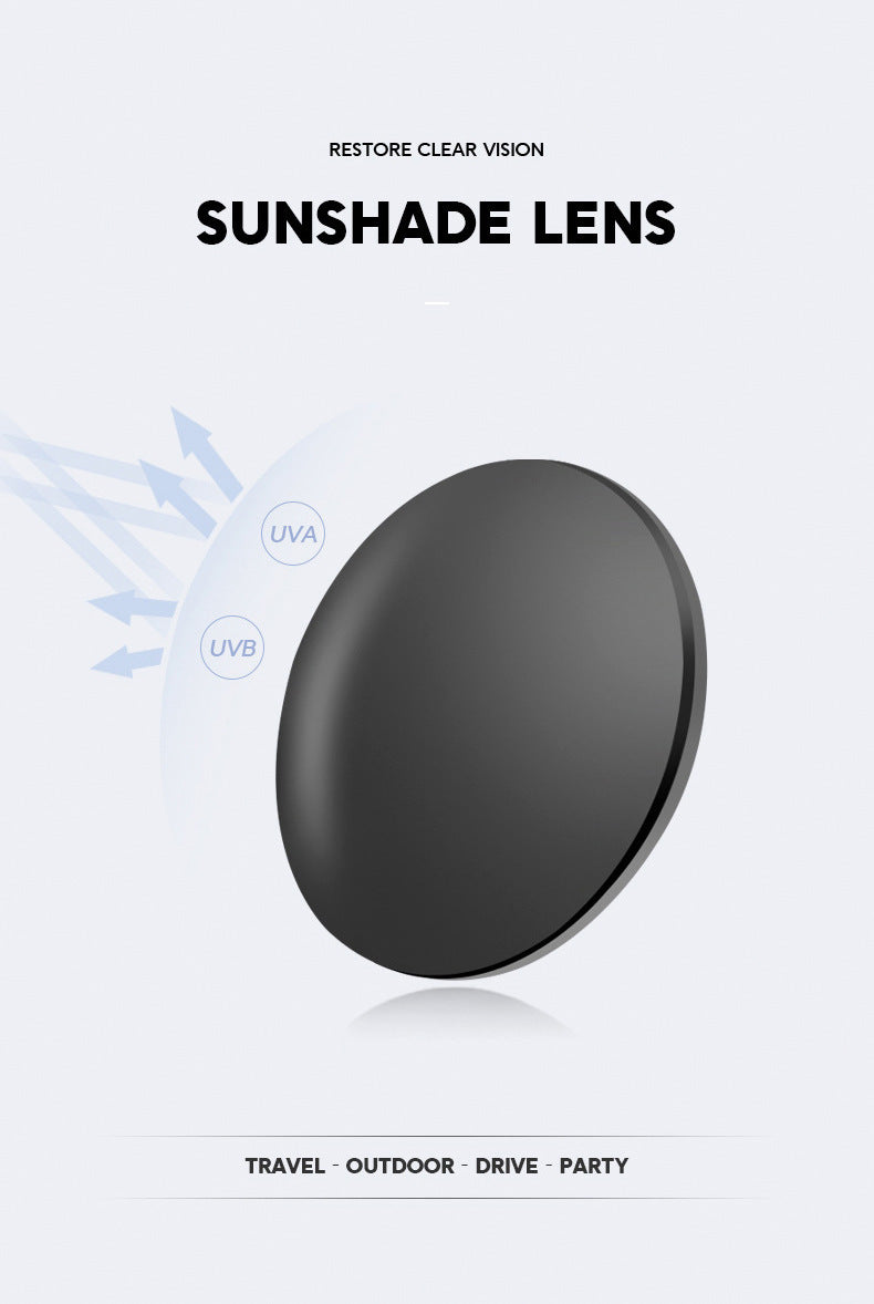 Black 2-PCS Retro Oval Sunglasses with UV Protection for Men &amp; Women