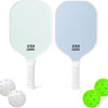 Dark Blue Fiberglass Pickleball Paddle - Lightweight 215g with Anti-Slip TPU Grip for Outdoor Sports