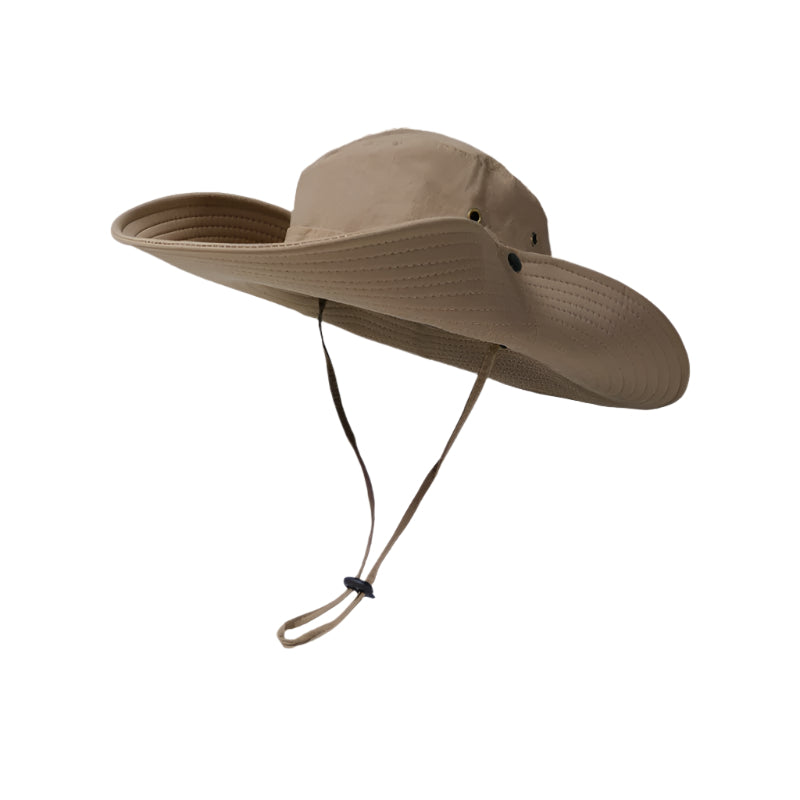 Water-Repellent Wide-Brim Bucket Hat Sun Protection