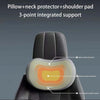 Black Memory Foam Car Headrest &amp; Lumbar Support Pillow Set