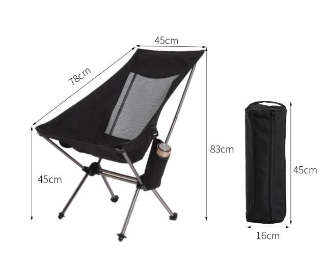 Portable High-Back Camping Chair – Foldable & Lightweight