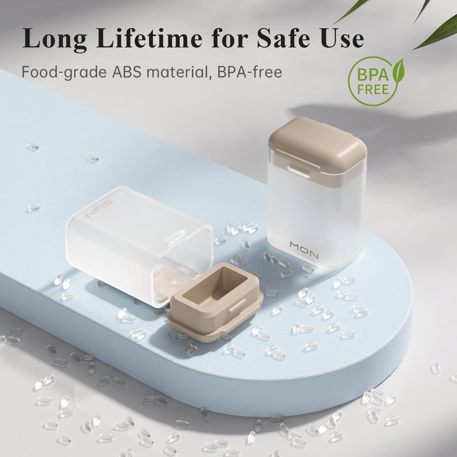 MagLock Weekly Pill Organizer – 1x Daily, Large, Color-Coded