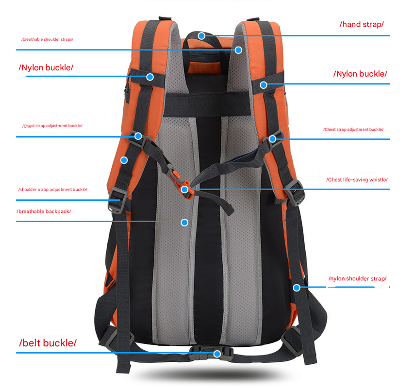 Water-Resistant 20L Black Hiking Backpack
