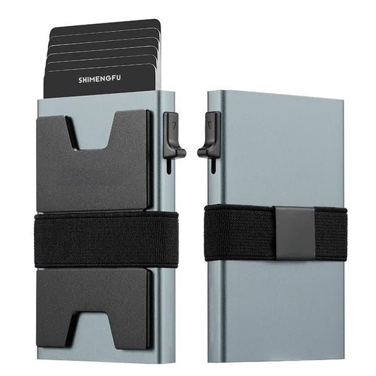 Slim Aluminium RFID Card Holder, 2-Pack – Grey