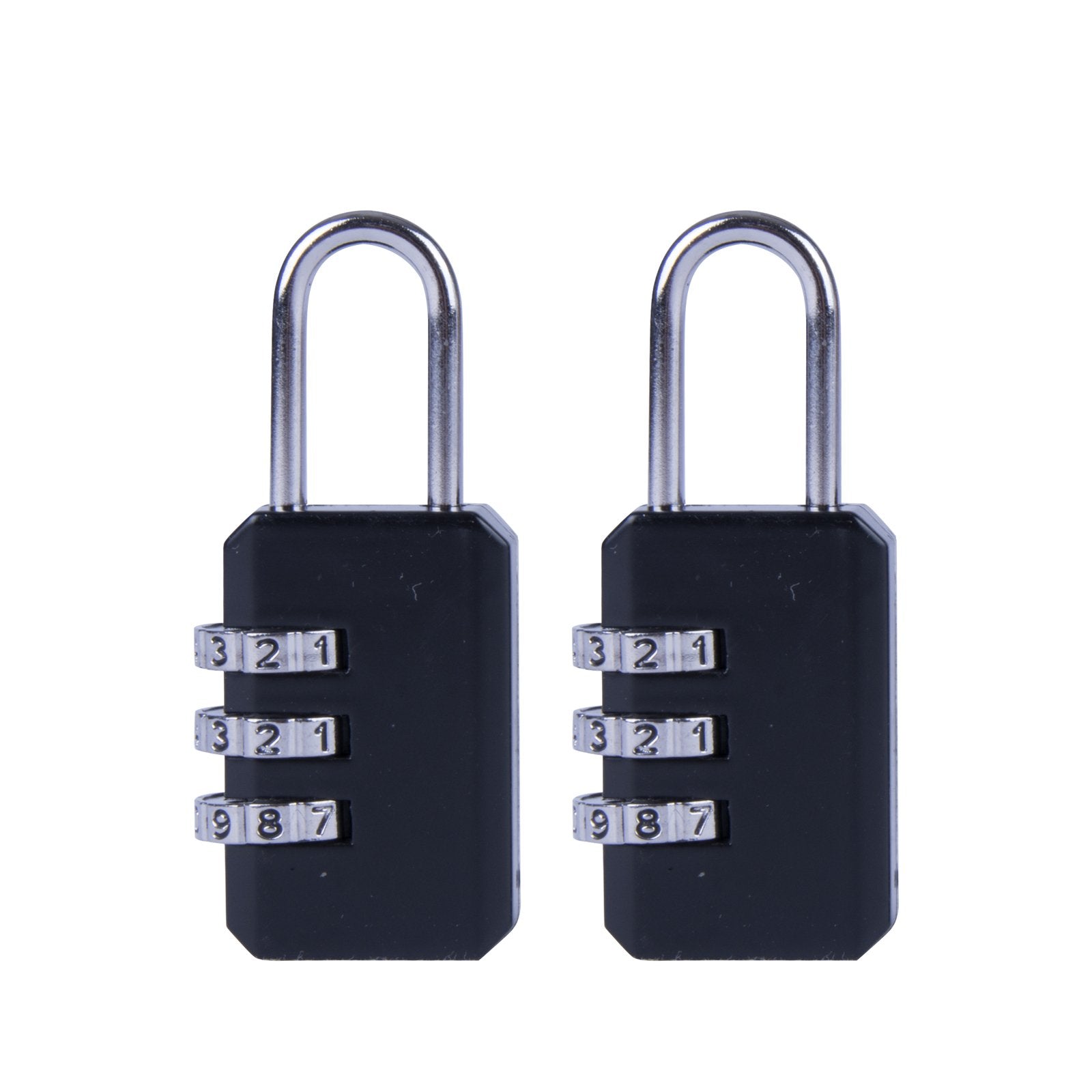 2pcs 3 Dial Smooth Padlocks