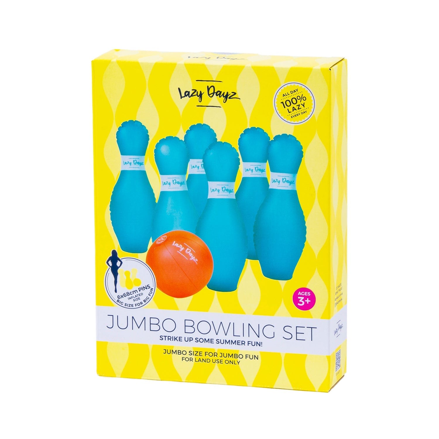 7 Pcs Lazy Dayz  Inflatable Bowling Set