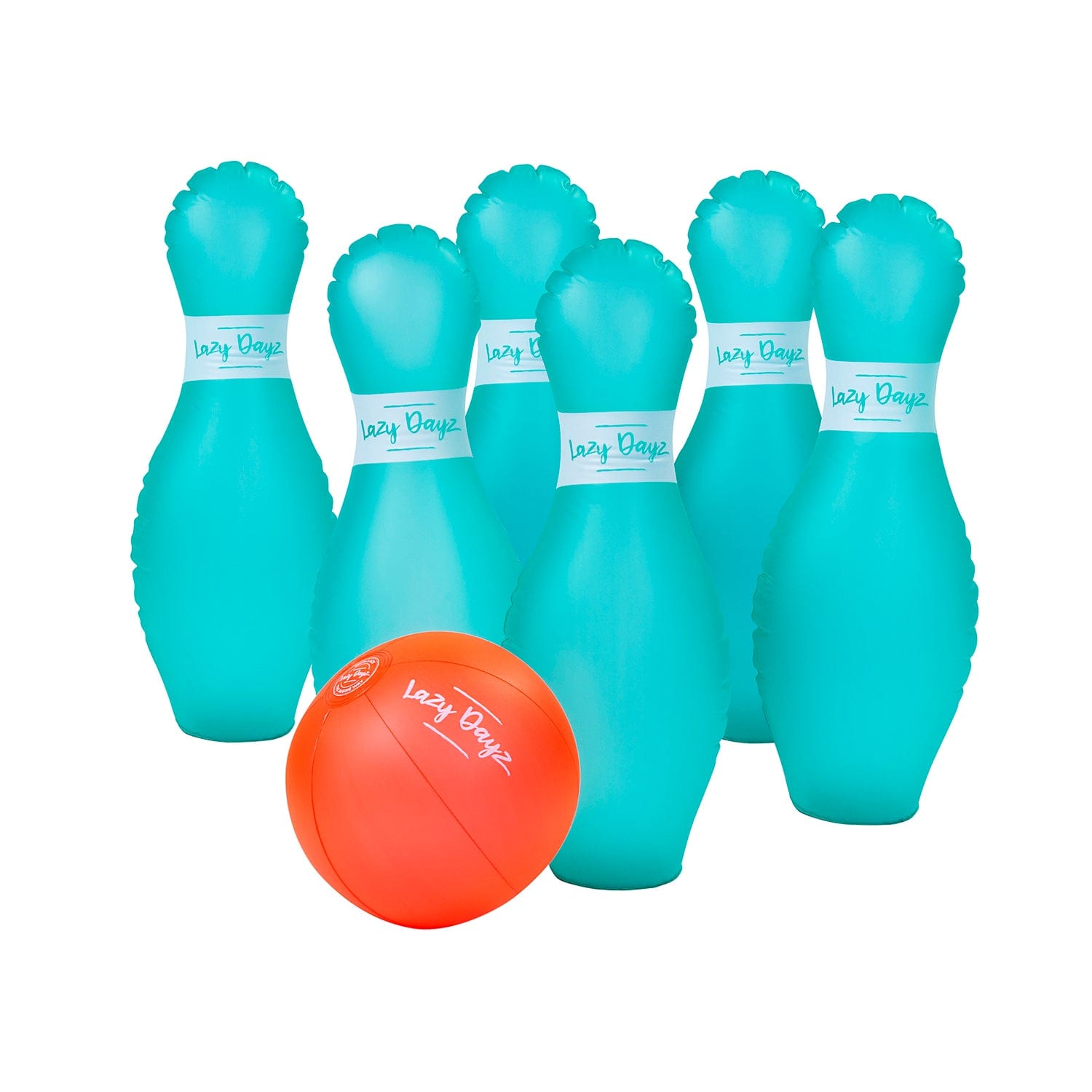 7 Pcs Lazy Dayz  Inflatable Bowling Set