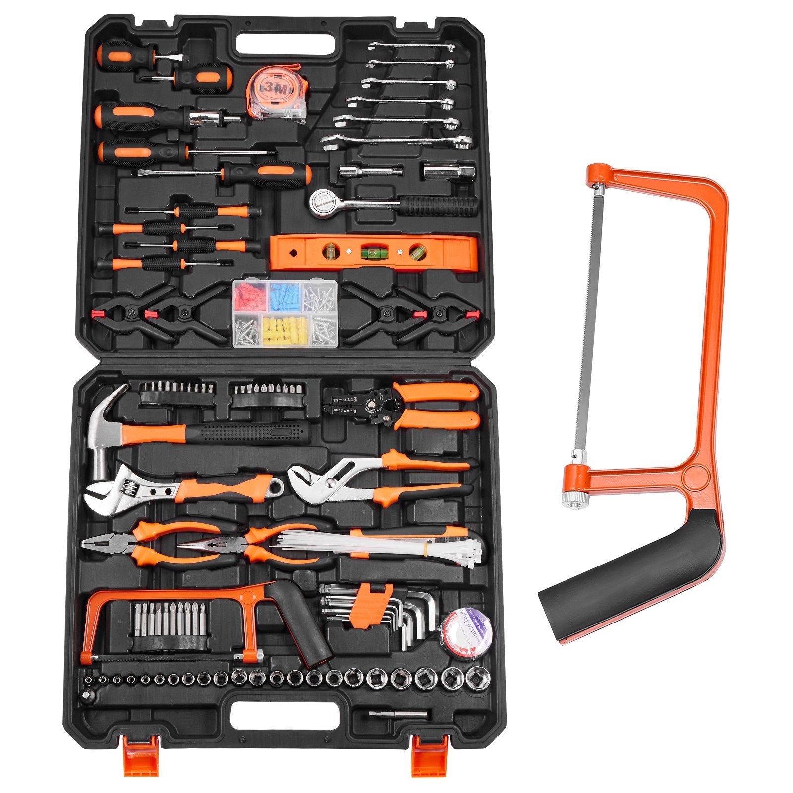 VEVOR 216-Piece Tool Set for Home Repair and Maintenance with Portable Case