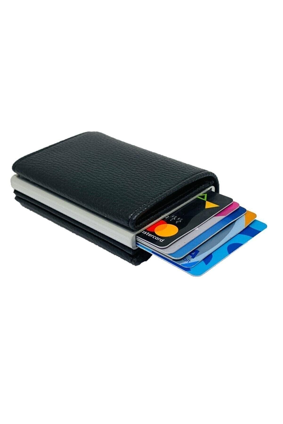 Slim Leather Card Holder Wallet – Minimalist RFID Blocking Wallet for Men – Compact Front Pocket Design – Black – MachoCave Australia