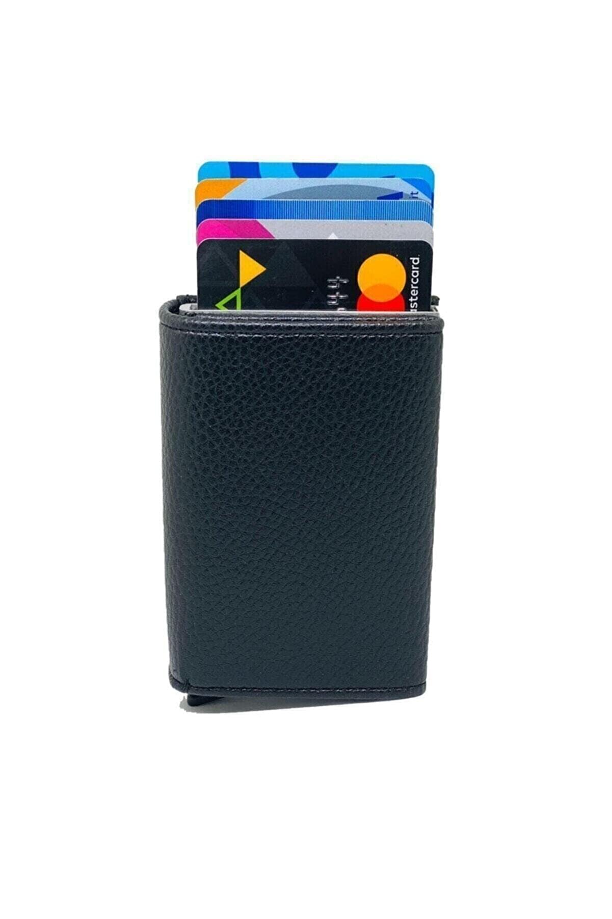 Slim Leather Card Holder Wallet – Minimalist RFID Blocking Wallet for Men – Compact Front Pocket Design – Black – MachoCave Australia