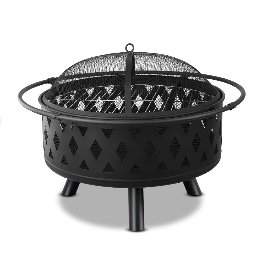 Charcoal BBQ Fire Pit and Grill Ring 32"
