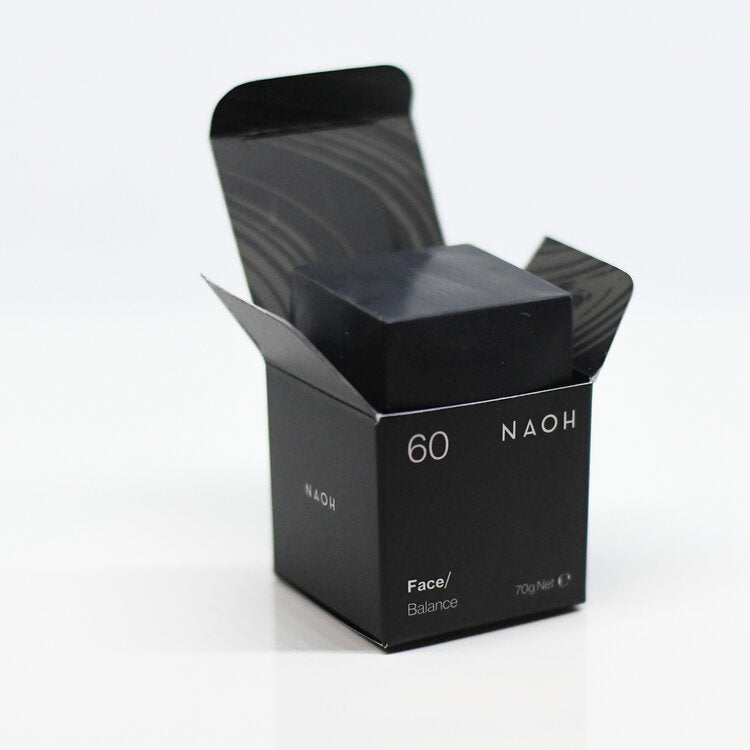 NAOH Face Cube – Deep Cleansing Facial Bar with Wild Sea Lettuce, Charcoal &amp; Volcanic Ash – Fragrance-Free – 70g