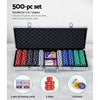 Poker Chip Set 500PC Chips TEXAS HOLD&#39;EM Casino Gambling Dice Cards