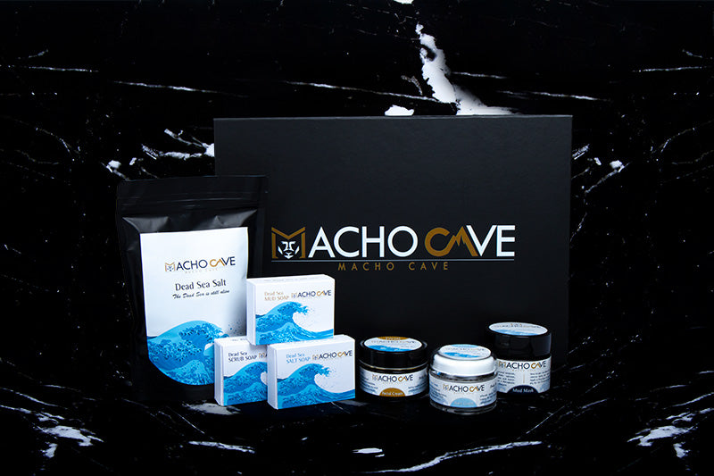 7-Piece Dead Sea Mineral Skincare Set – Mud, Salt & Soap Kit with Face & Hand Creams – Detox & Rejuvenation – MachoCave Australia