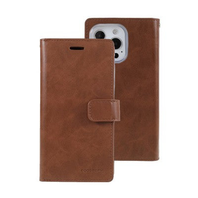 Diary Cover Case for iPhone 14 Max (Brown)